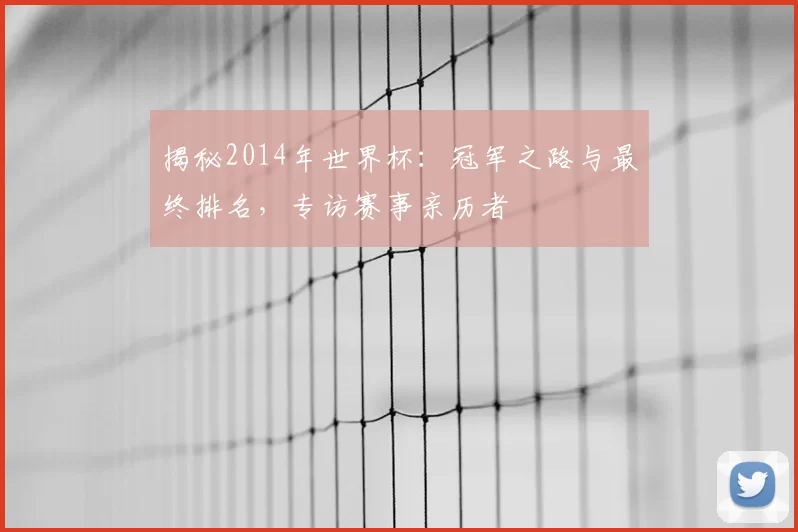 揭秘2014年世界杯：冠军之路与最终排名，专访赛事亲历者