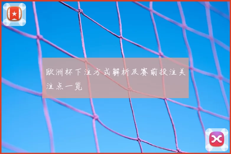 欧洲杯下注方式解析及赛前投注关注点一览